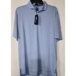 RLX Ralph Lauren Golf horizontal stripes Print Polo Men's medium NWT